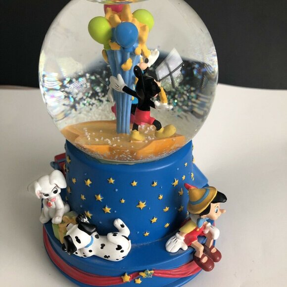 Hallmark’s WALT DISNEY 100th Musical Birthday Snow Globe Minnie Mickey - Picture 2 of 8